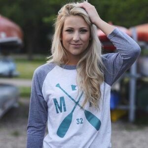 Sota Clothing Unisex Raglan T Teal Gray XS